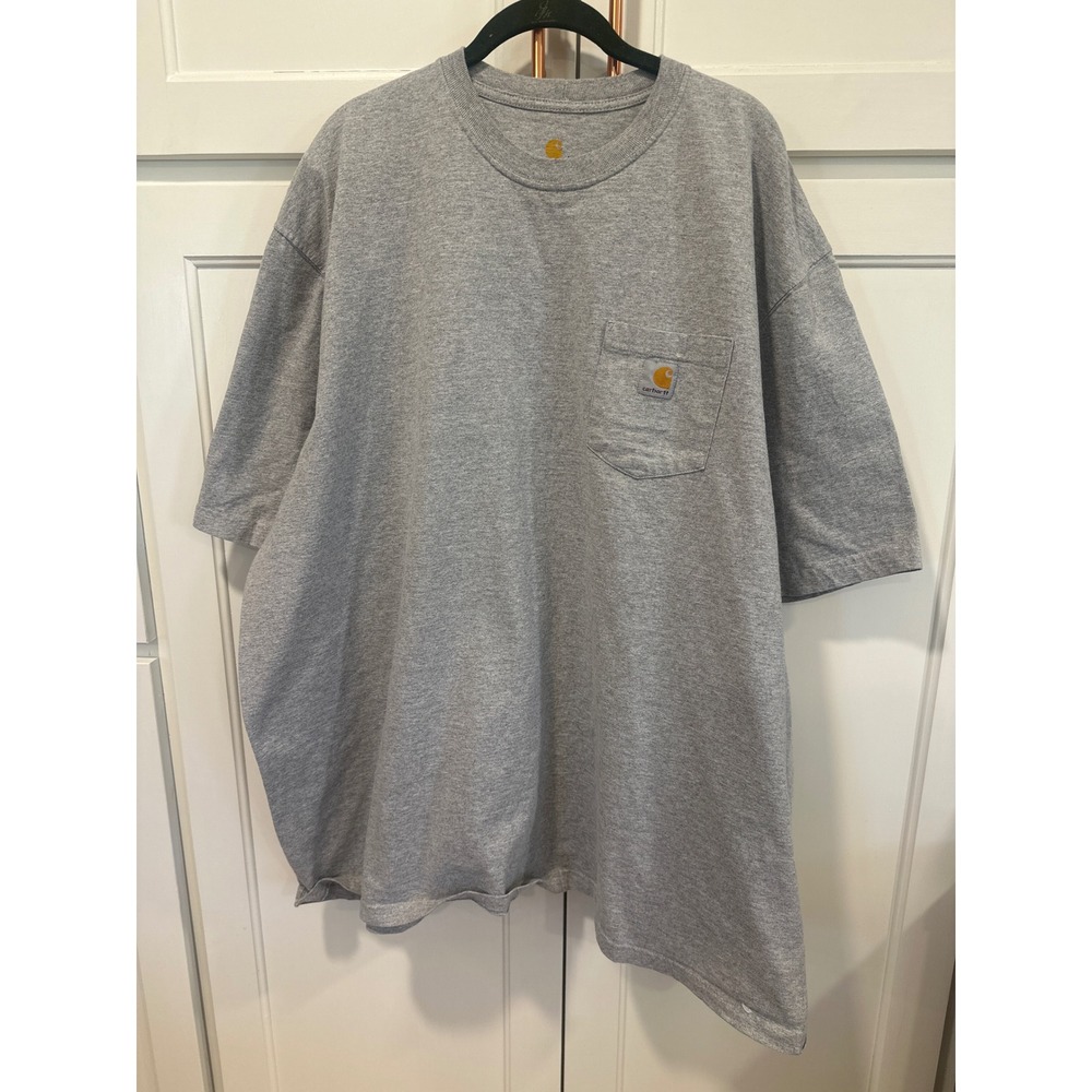 Carhartt Pocket T-Shirt Mens 4XL Gray Original Fit Short Sleeve Workwear Tee